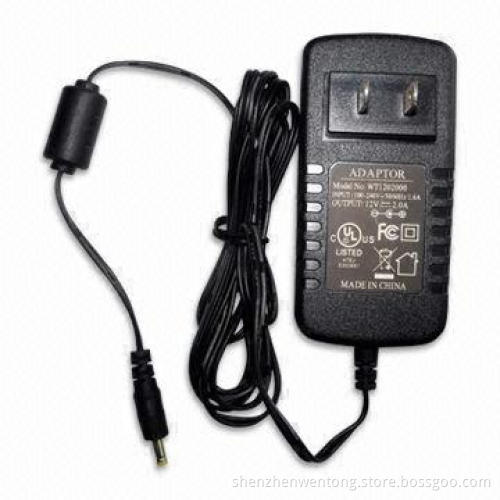 24W US Plug AC/DC Switching Adapter with High Durability, Precision Molding and Compact Size